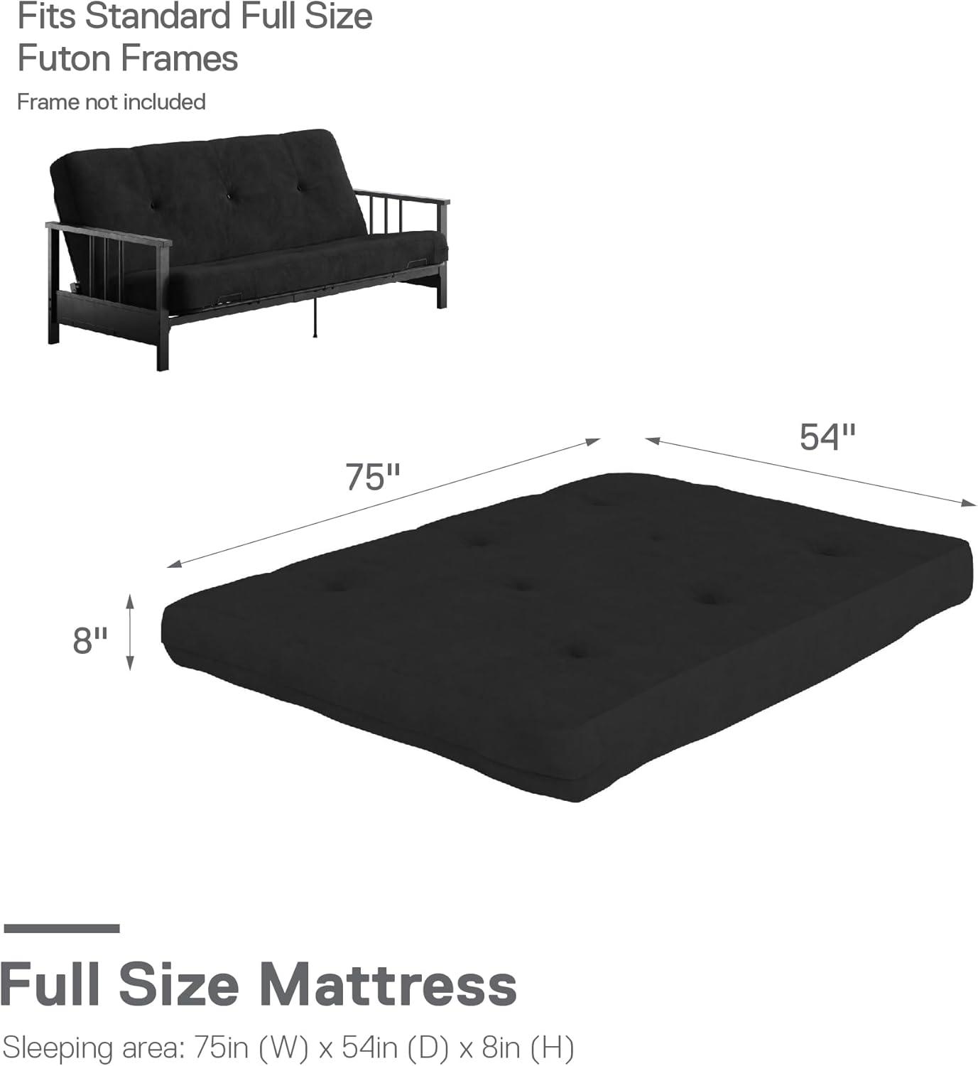 Eve 8" Medium Support GreenGuard Certified Full Futon Mattress