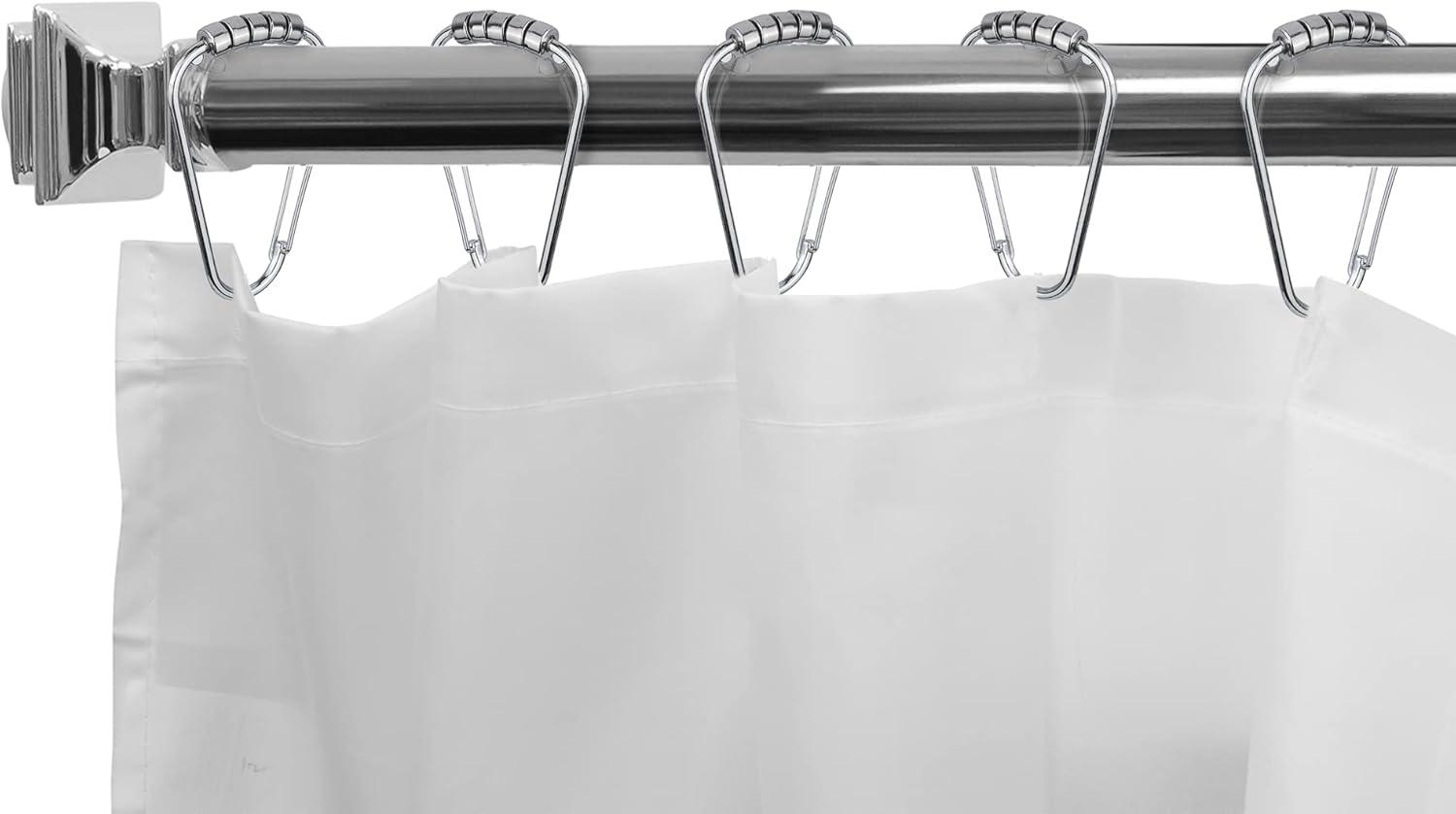 Splash Home Premium Oblo Shower Curtain Hooks (Set of 12)