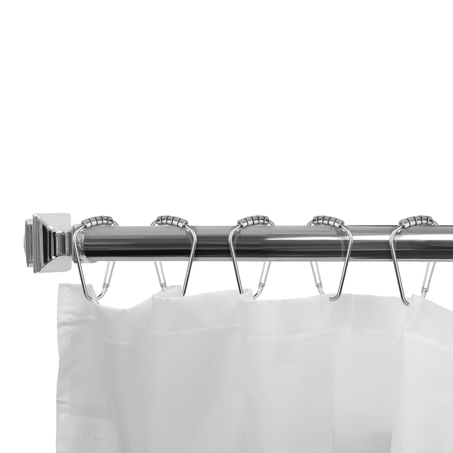 Splash Home Premium Oblo Shower Curtain Hooks (Set of 12)