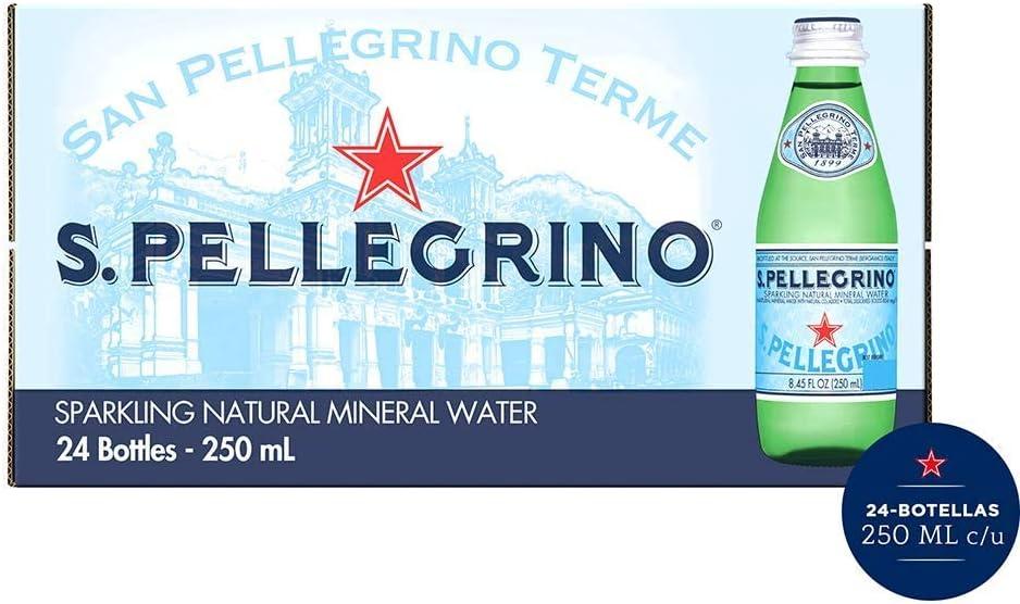 SanPellegrino Sparkling Natural Mineral Water, 8 Oz Bottle (Pack of 24)