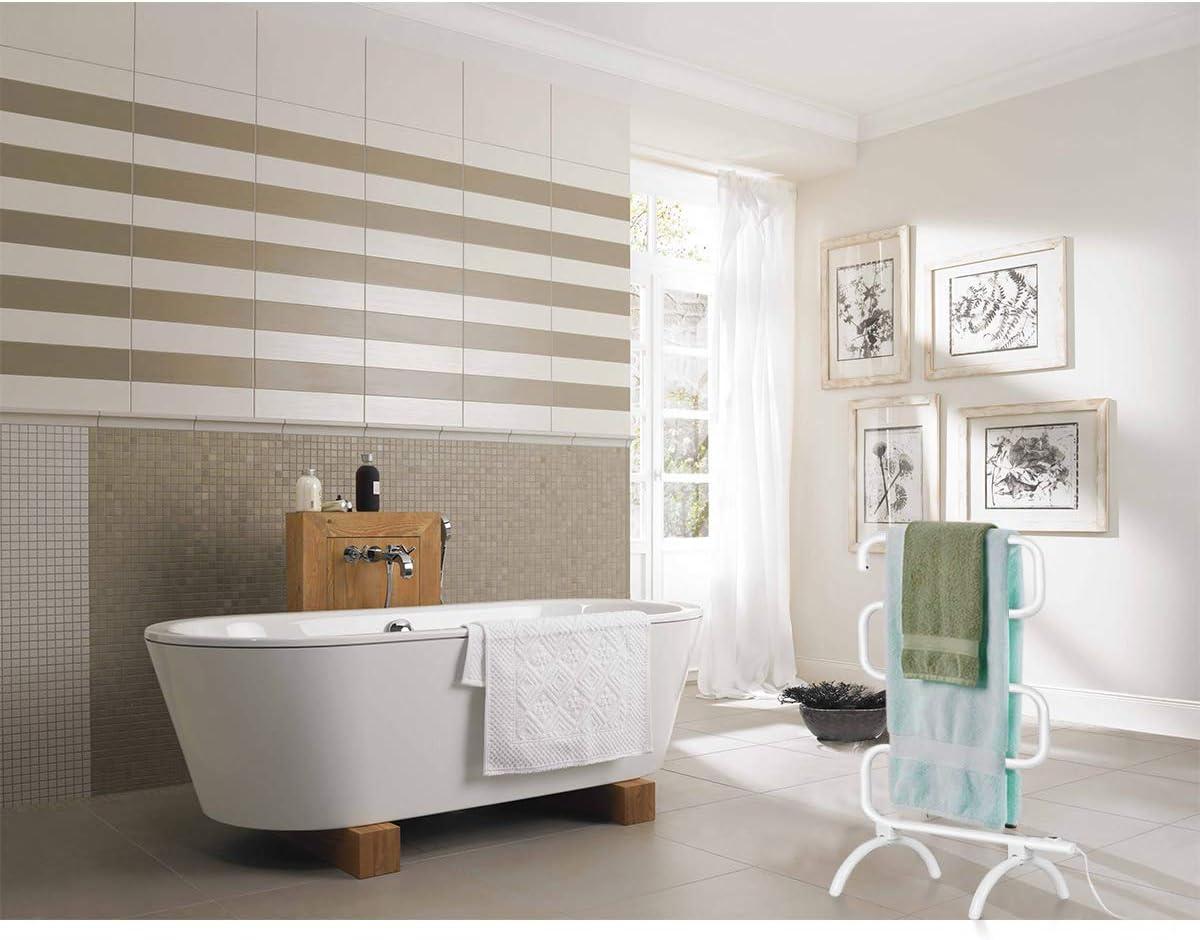 Tangkula Towel Warmer, Home Bathroom 100W Electric 5-Bar Towel Drying Rack, Freestanding and Wall Mounted Design Towel Hanger, Towel Heater, White (23"L x 13"W x 36"H)