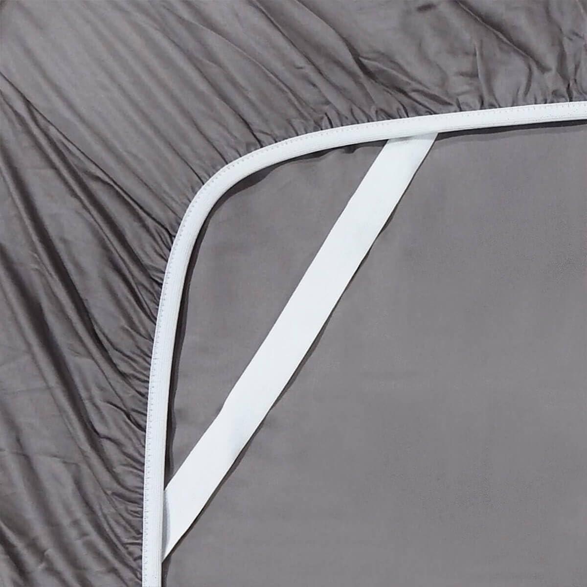 Egyptian Linens Low Profile (7-10 inches ) 100% Cotton Sateen Sheet Set - USA Gray California King