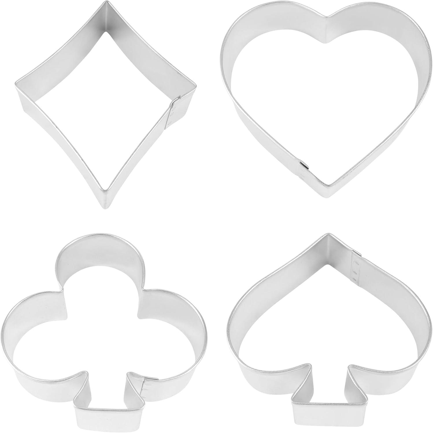 R&M International Casino Playing Card Theme 4 Piece Cookie Cutter Set