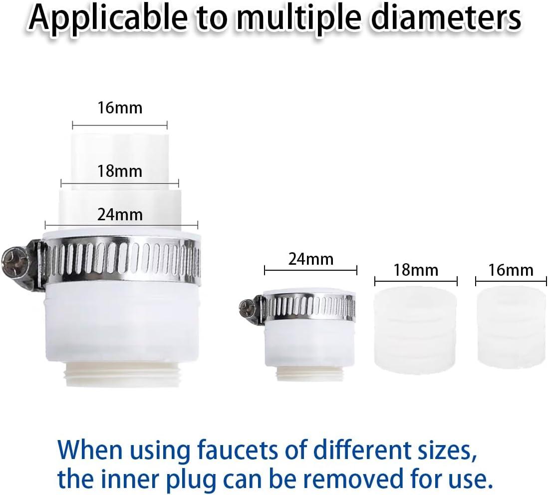 Kitchen Faucet Sprayer Attachment, Movable Faucet Extender for Kitchen Sink, 360° Rotatable Sink Faucet Head Anti-Splash Tap Booster Shower and Water Saving Faucet for Kitchen