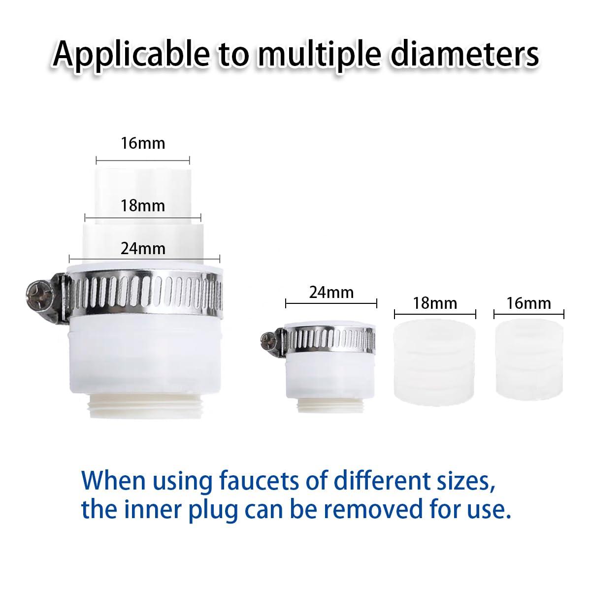 Kitchen Faucet Sprayer Attachment, Movable Faucet Extender for Kitchen Sink, 360° Rotatable Sink Faucet Head Anti-Splash Tap Booster Shower and Water Saving Faucet for Kitchen