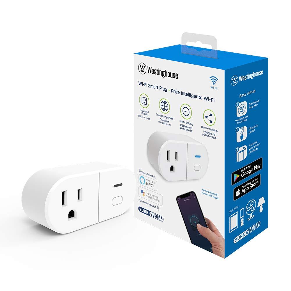Westinghouse 94007 Sure Series Wi-Fi Single Plug Smart Outlets White