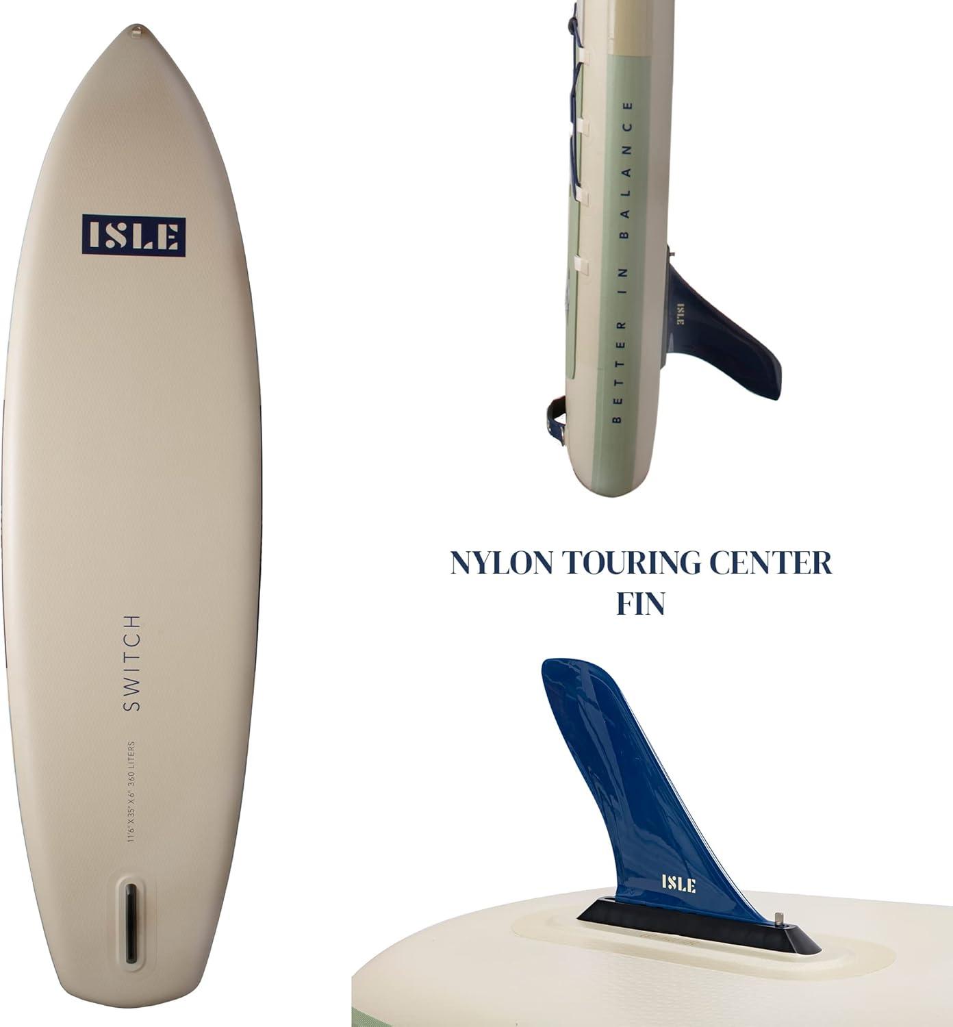 Seafoam and Navy Inflatable Stand-Up Paddle Board and Kayak Hybrid