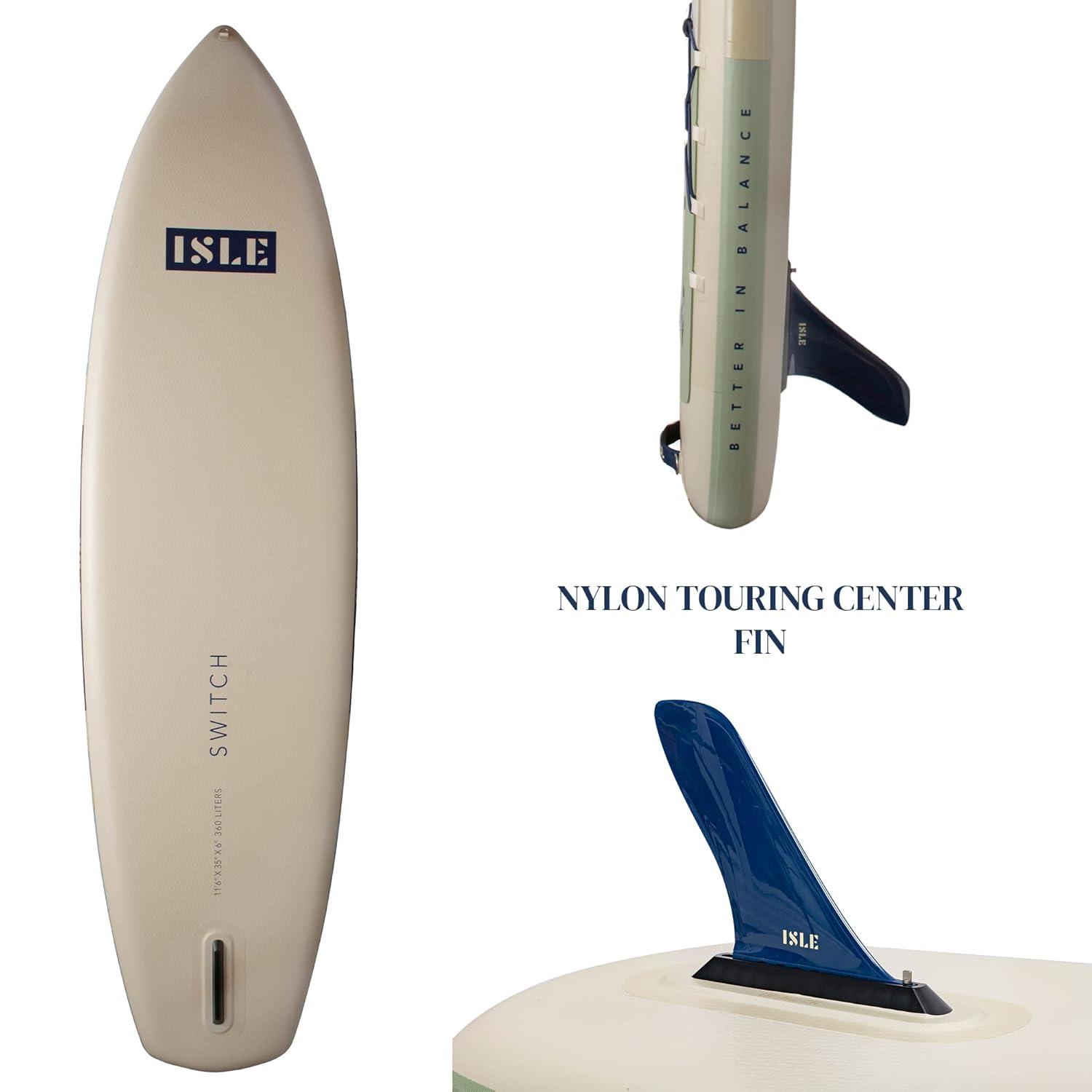 Seafoam and Navy Inflatable Stand-Up Paddle Board and Kayak Hybrid