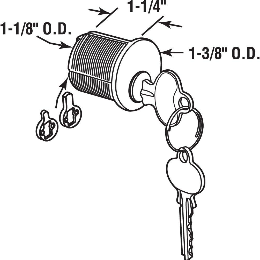 Solid Polished Brass Keyed Mortise Cylinder Lock