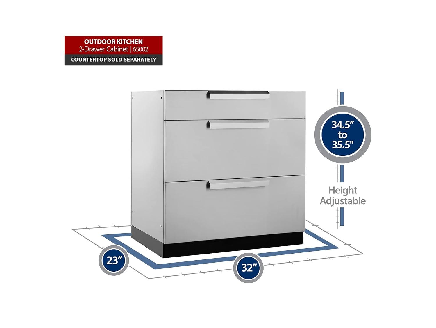 Outdoor Kitchen Classic 32In 3-Drawer Cabinet
