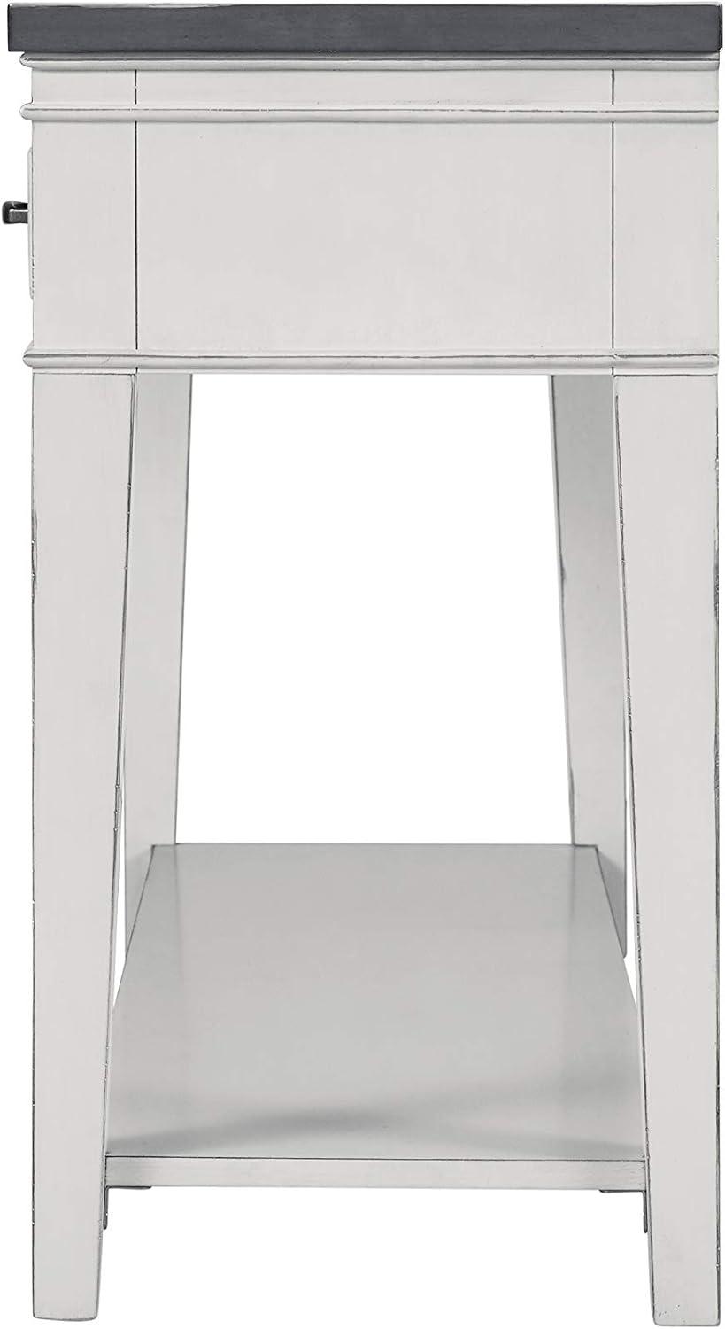 Martin Svensson Home Del Mar 3 Drawer Sofa Console Table White and Grey