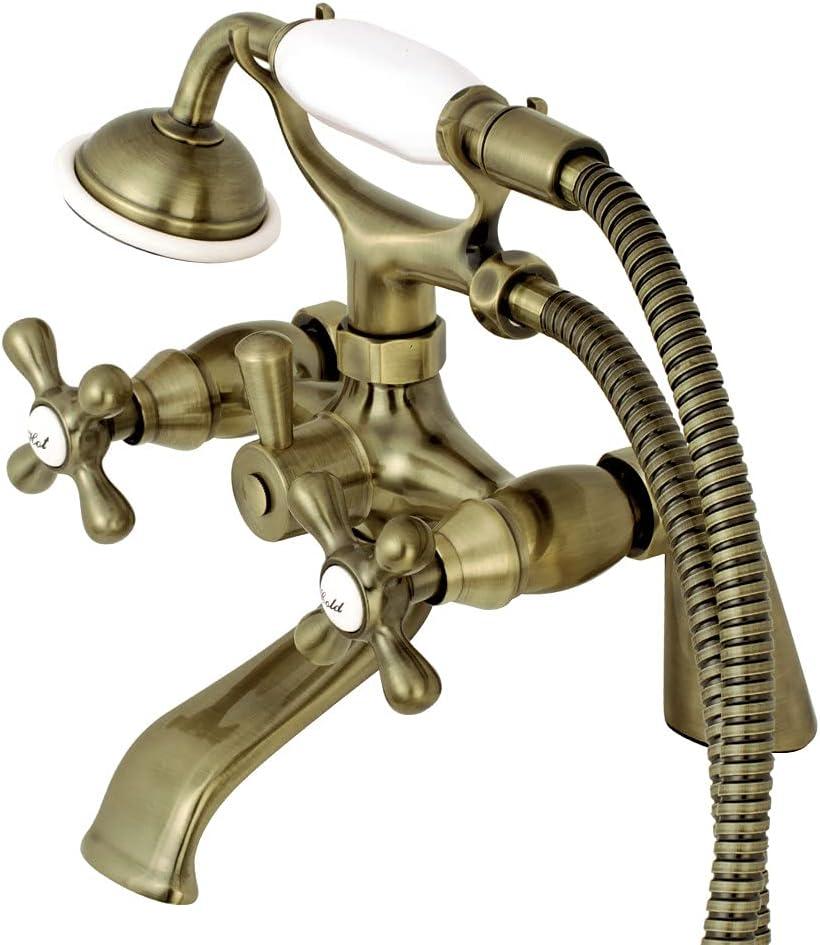 Antique Brass Clawfoot Tub Faucet with Hand Shower