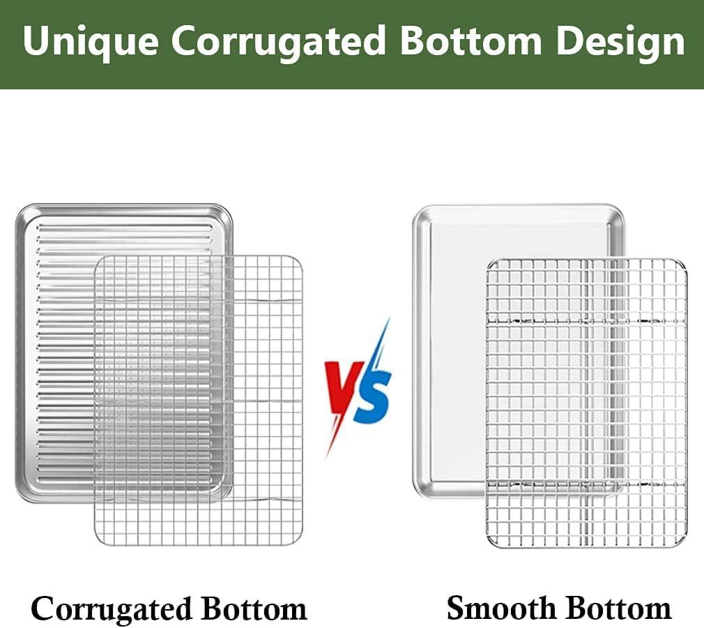 Stainless Steel Nonstick Baking Sheet with Rack Set, 16 x 12 Inches