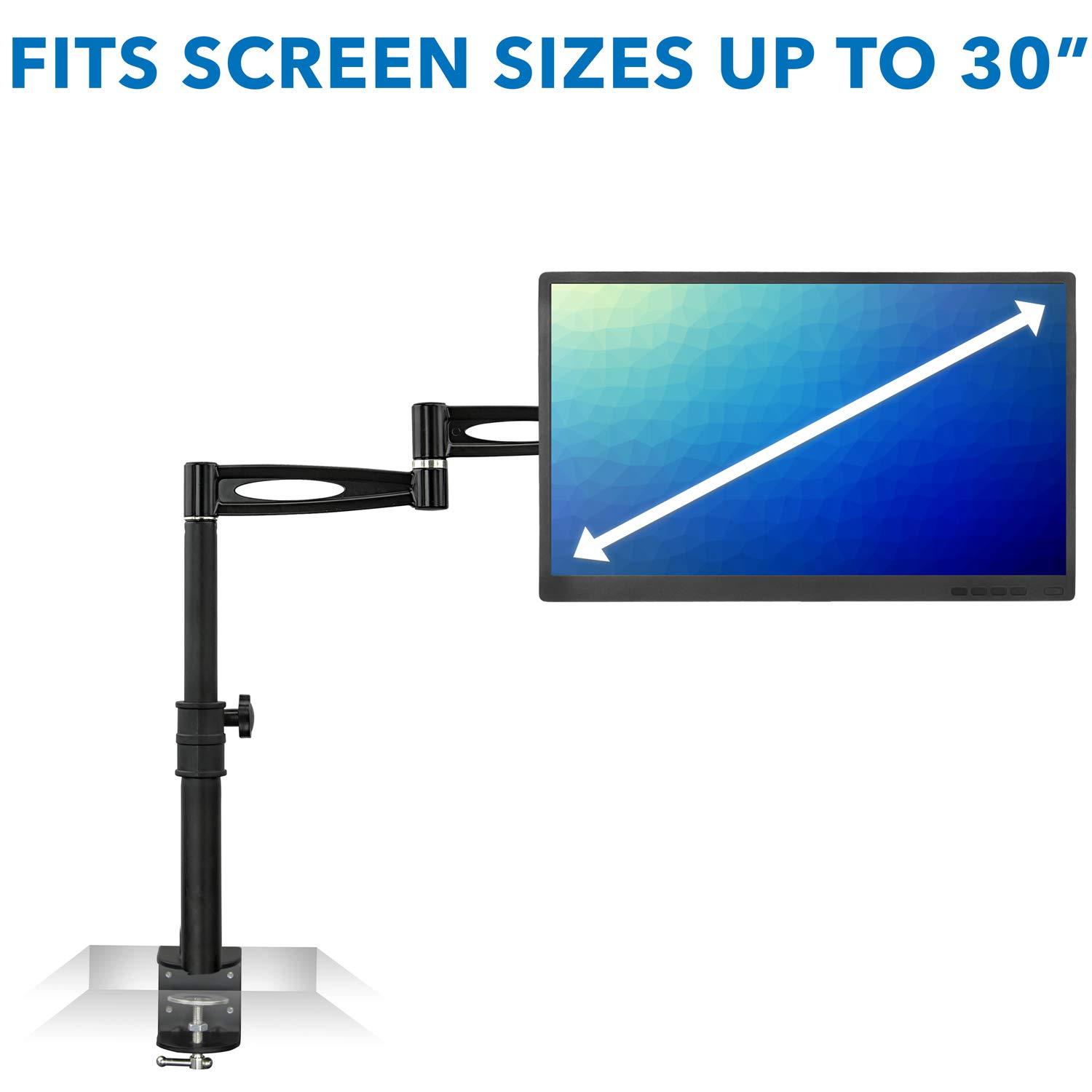 Mount-it Mount-It Full Motion Height Adjustable Single Monitor Arm Mount | Fits 13 - 30 in. Computer Screens