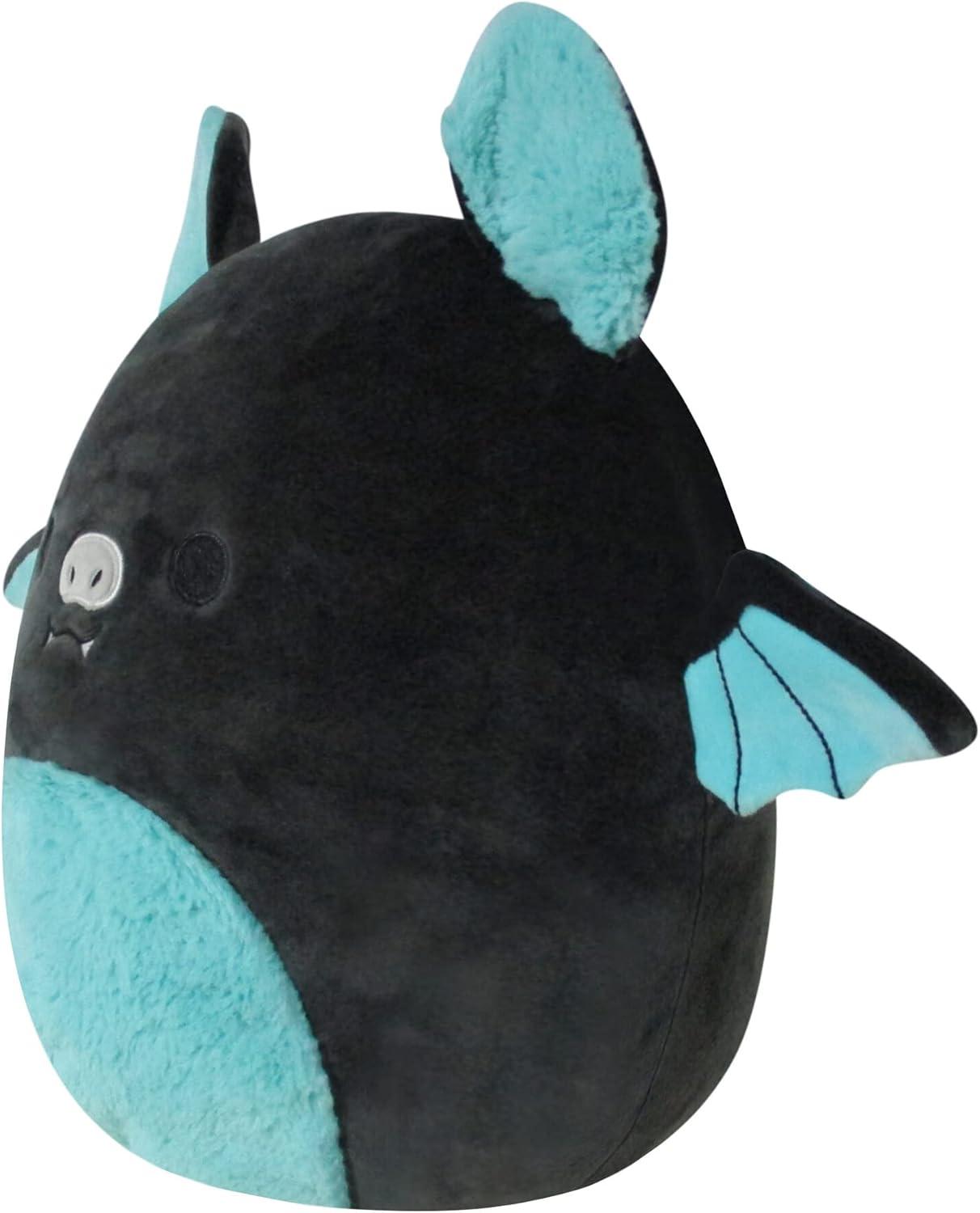 Squishmallows 12-Inch Aldous Teal and Black Fruit Bat - Medium-Sized Ultrasoft Official Jazwares Plush - Gift for Kids, Girls & Boys