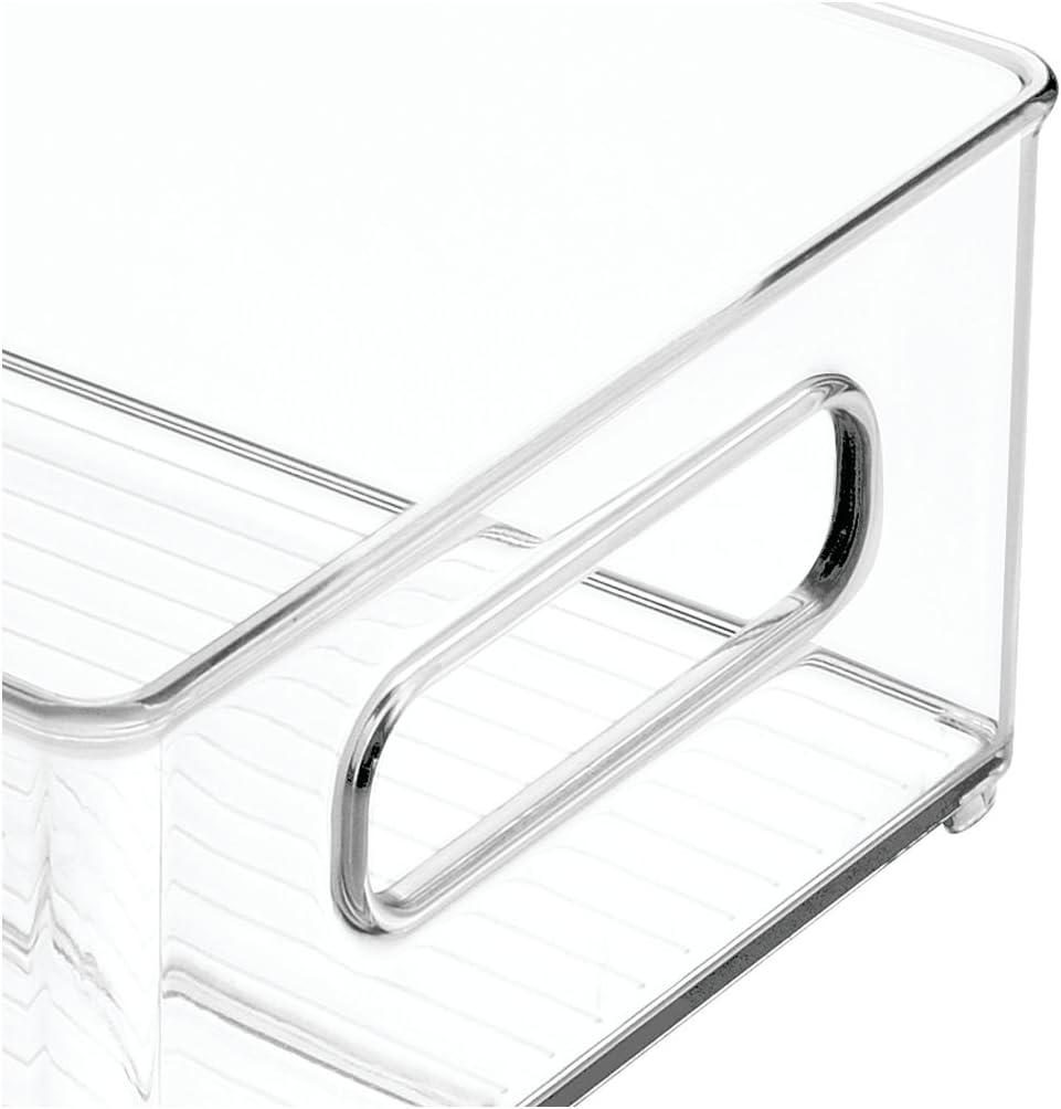 iDesign, Refrigerator, Freezer, and Pantry Storage Bins, Clear, 2 Pack, Recycled Plastic