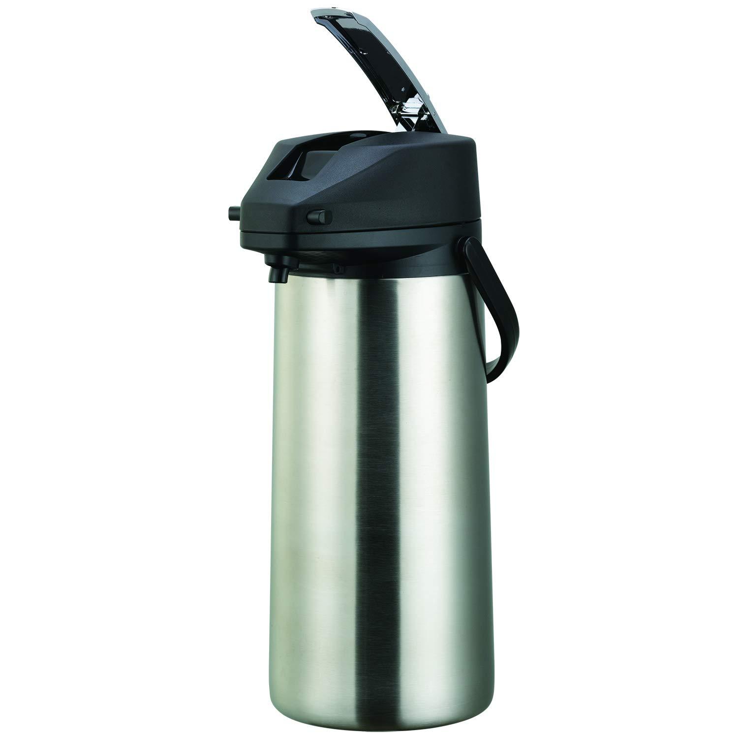 Service Ideas Stainless Steel 12.68 Cup Airpot with Lever Lid