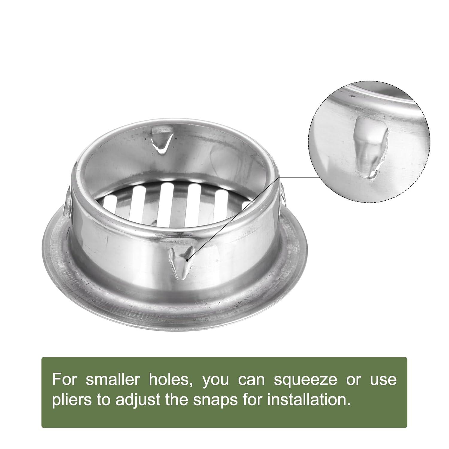 Uxcell Floor Drain Cover,, 4.8 Inch Stainless Steel Anti Block Drain Cover for Outdoor Bathroom Kitchen, 98 Flat Mouth