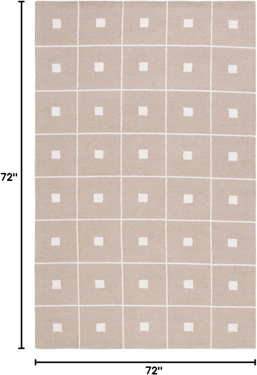 Martha Stewart 300 Hand Tufted 85% Wool And 15% Cotton With Latex Geometric Rug