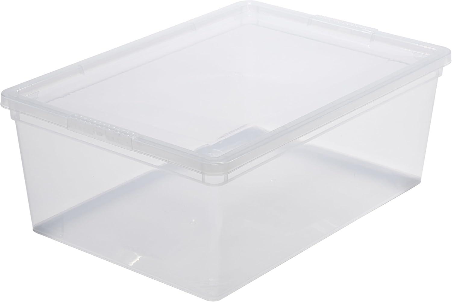 Simplify Simplify 4 Pack Stackable Storage Bins with Lids in Clear