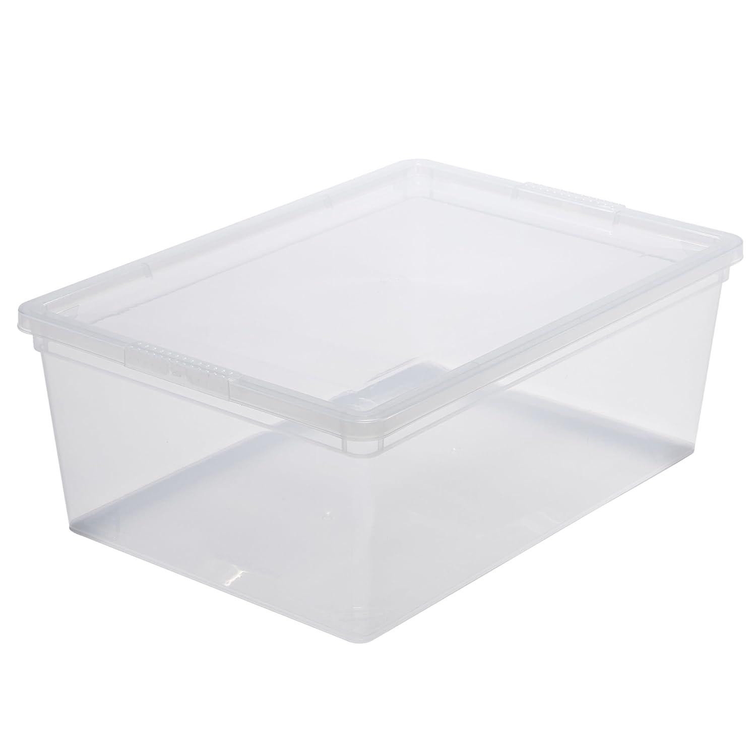 Simplify Simplify 4 Pack Stackable Storage Bins with Lids in Clear