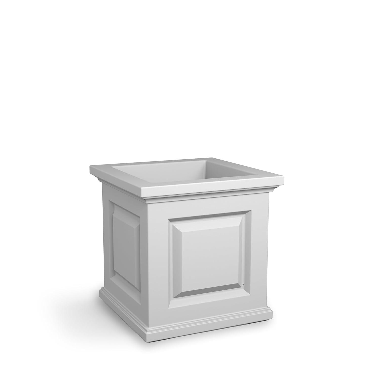 Mayne Inc. Nantucket Square Resin Planter Box with Water Reservoir