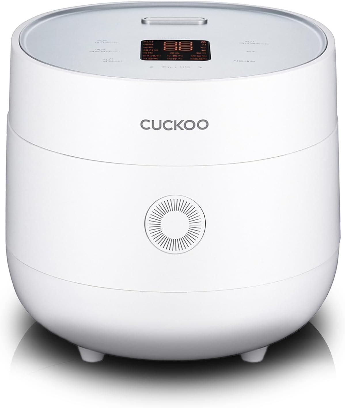 CUCKOO White 6-Cup Electric Nonstick Rice Cooker with Steamer