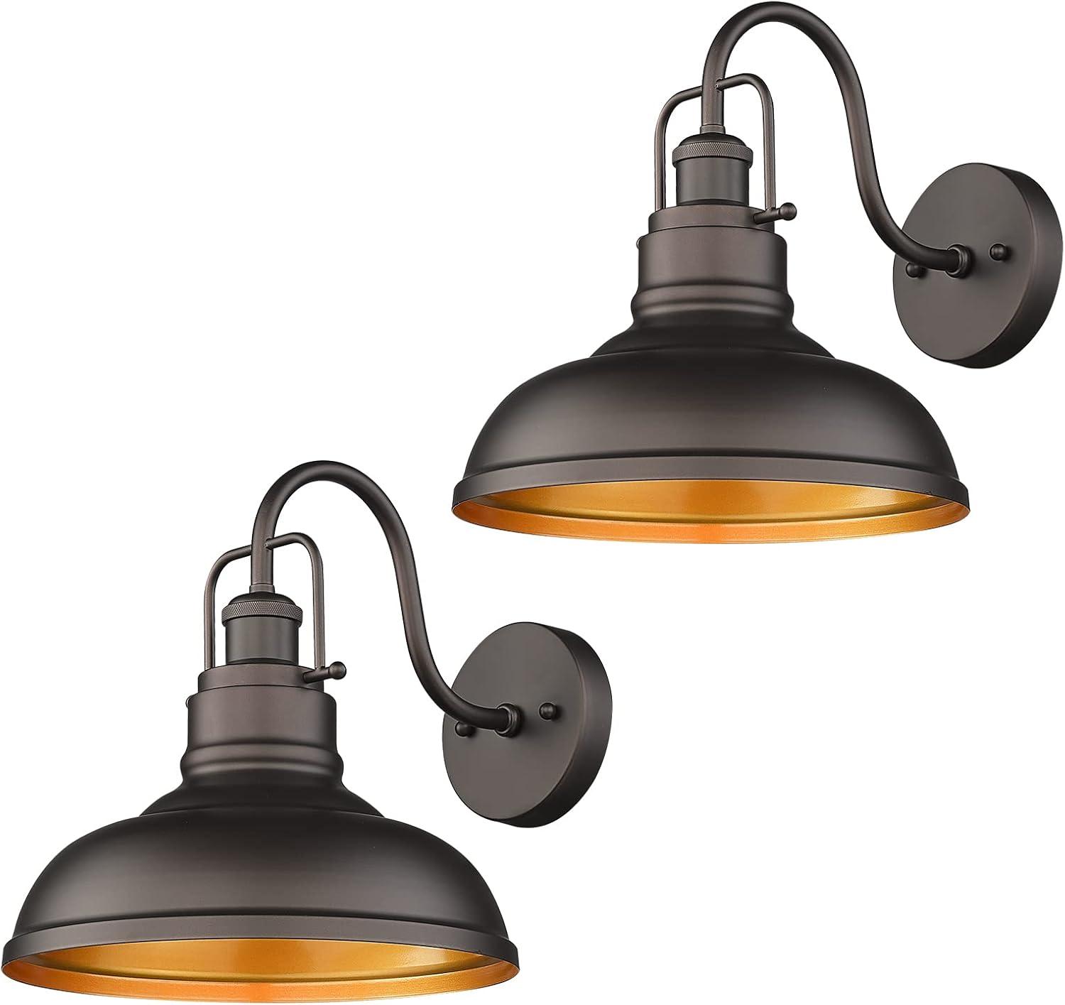 Oil Rubbed Bronze Medium Barn Sconce Set