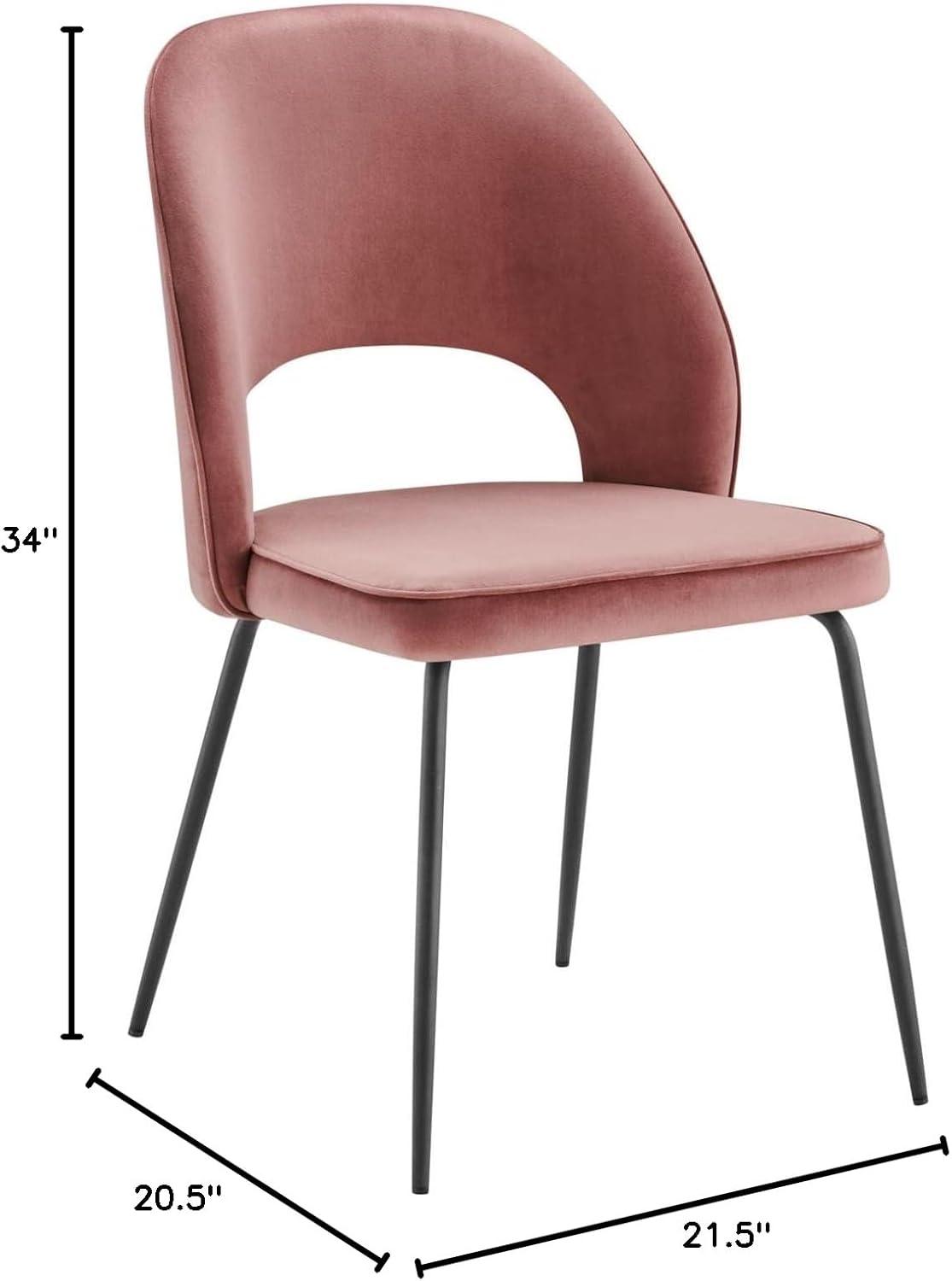 Modway Nico Performance Dining Chair, Black Dusty Rose