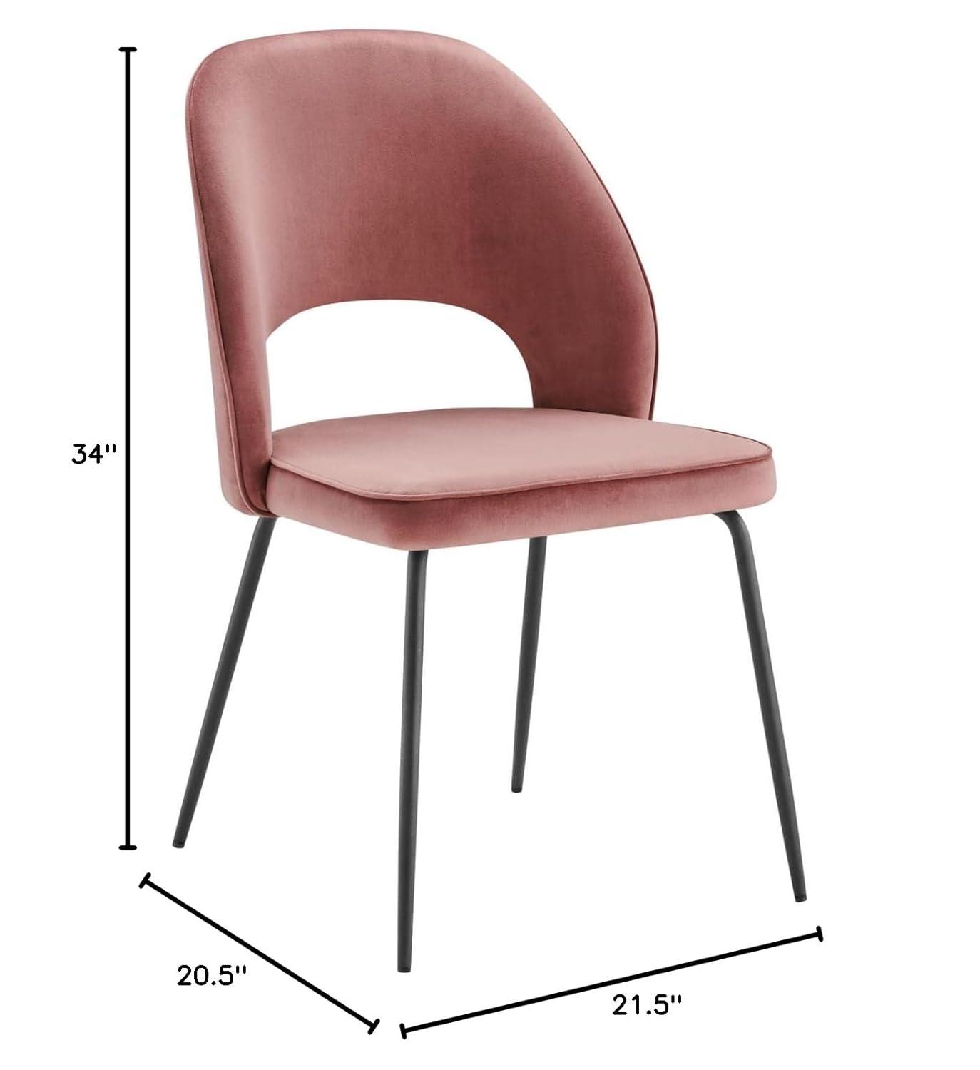 Modway Nico Performance Dining Chair, Black Dusty Rose