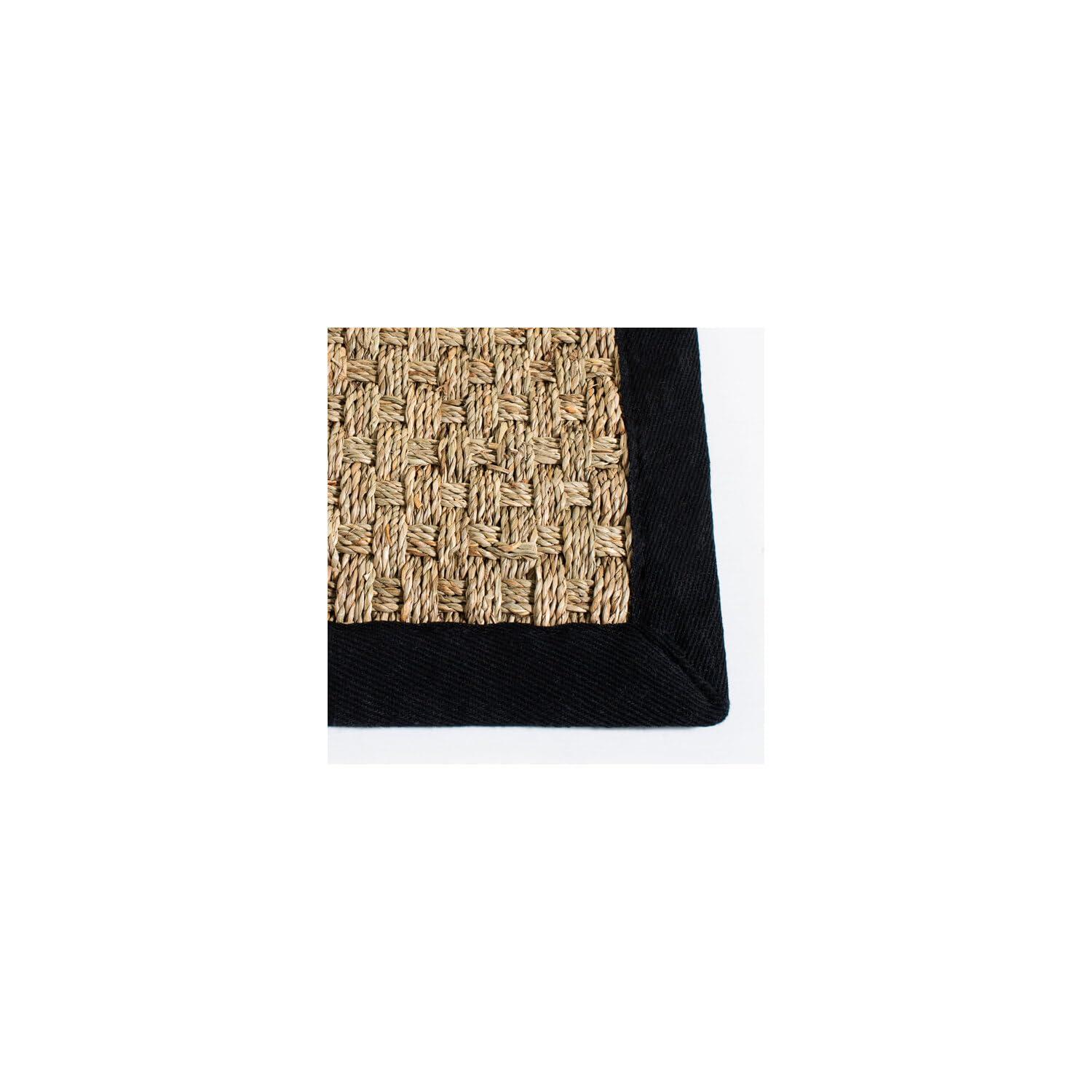 Natural Fiber NF114 Power Loomed Indoor Accent Rug - Natural/Black - 3'x5' - Safavieh