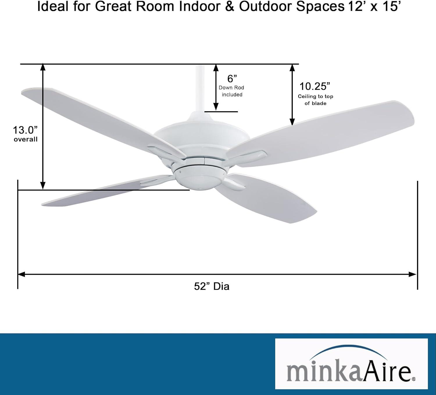 52" New Era 4 - Blade Standard Ceiling Fan with Remote Control