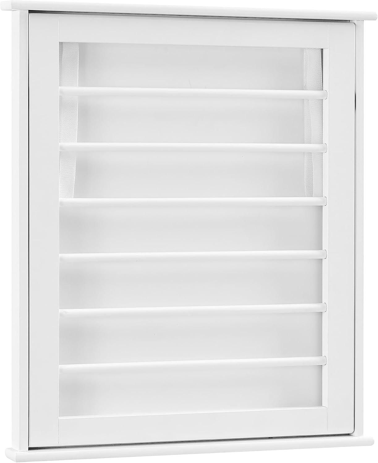 6 Slotted Folding Wall Mounted Laundry Drying Rack White - Danya B.