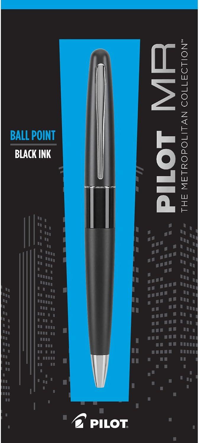 PILOT Metropolitan Collection Ball Point Pen, Assorted Barrel, Classic Design, Medium Point, Black Ink (91310)