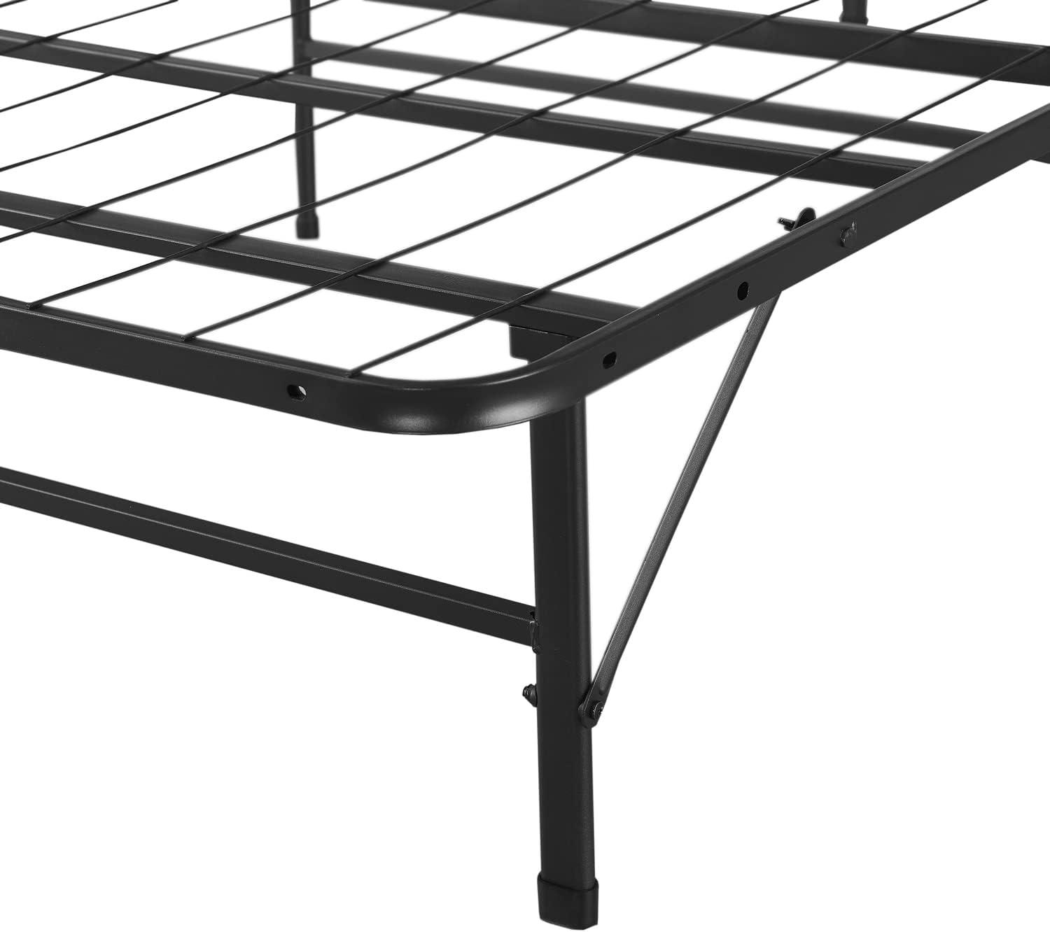 Muscoy 14" Foldable Steel Bed Frame, No Box Spring Needed, Underbed Storage , Easy Assembly