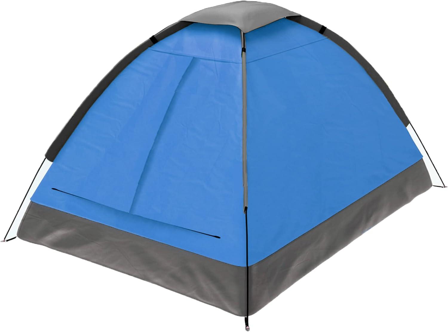 2-Person Camping Tent - Includes Rain Fly and Carrying Bag - by Wakeman Outdoors (Blue)