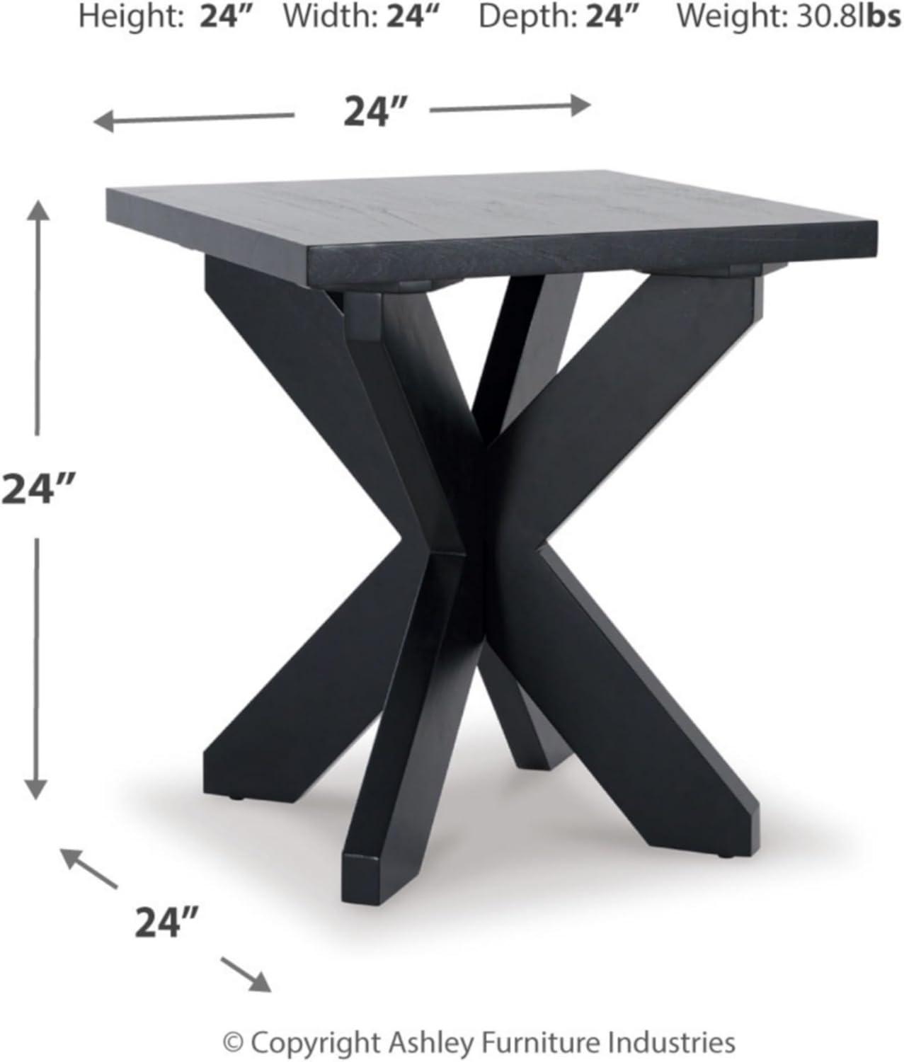 Signature Design by Ashley Contemporary Joshyard End Table, Black