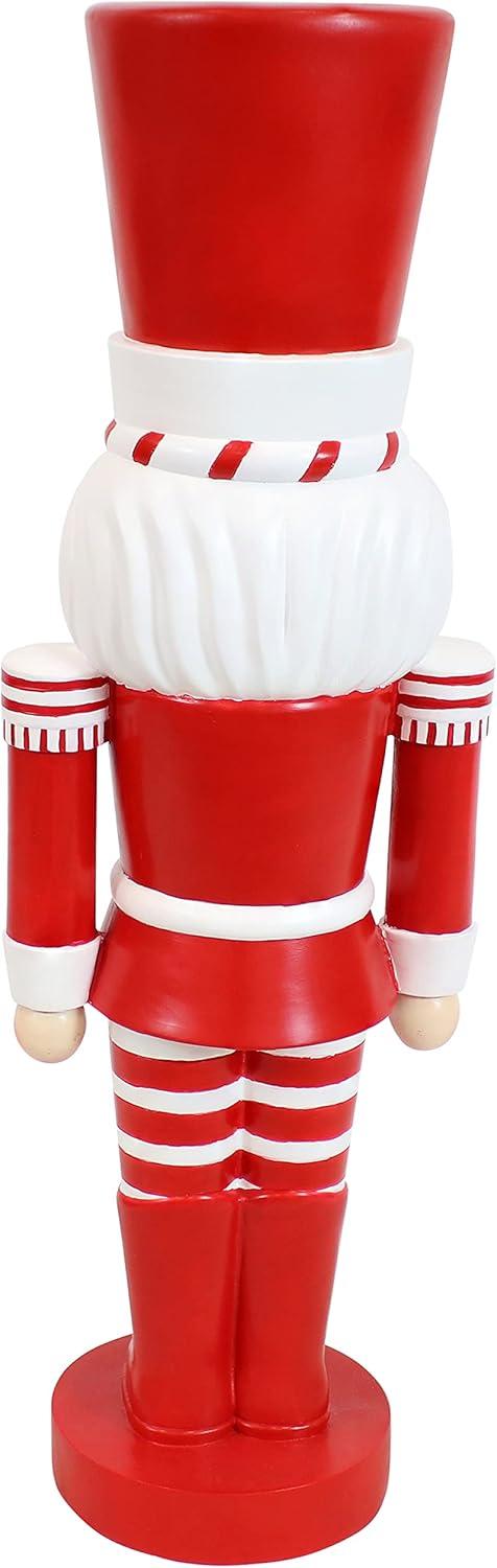 Sunnydaze Alfonso the Noble Large Nutcracker Statue - Red/White - 36"