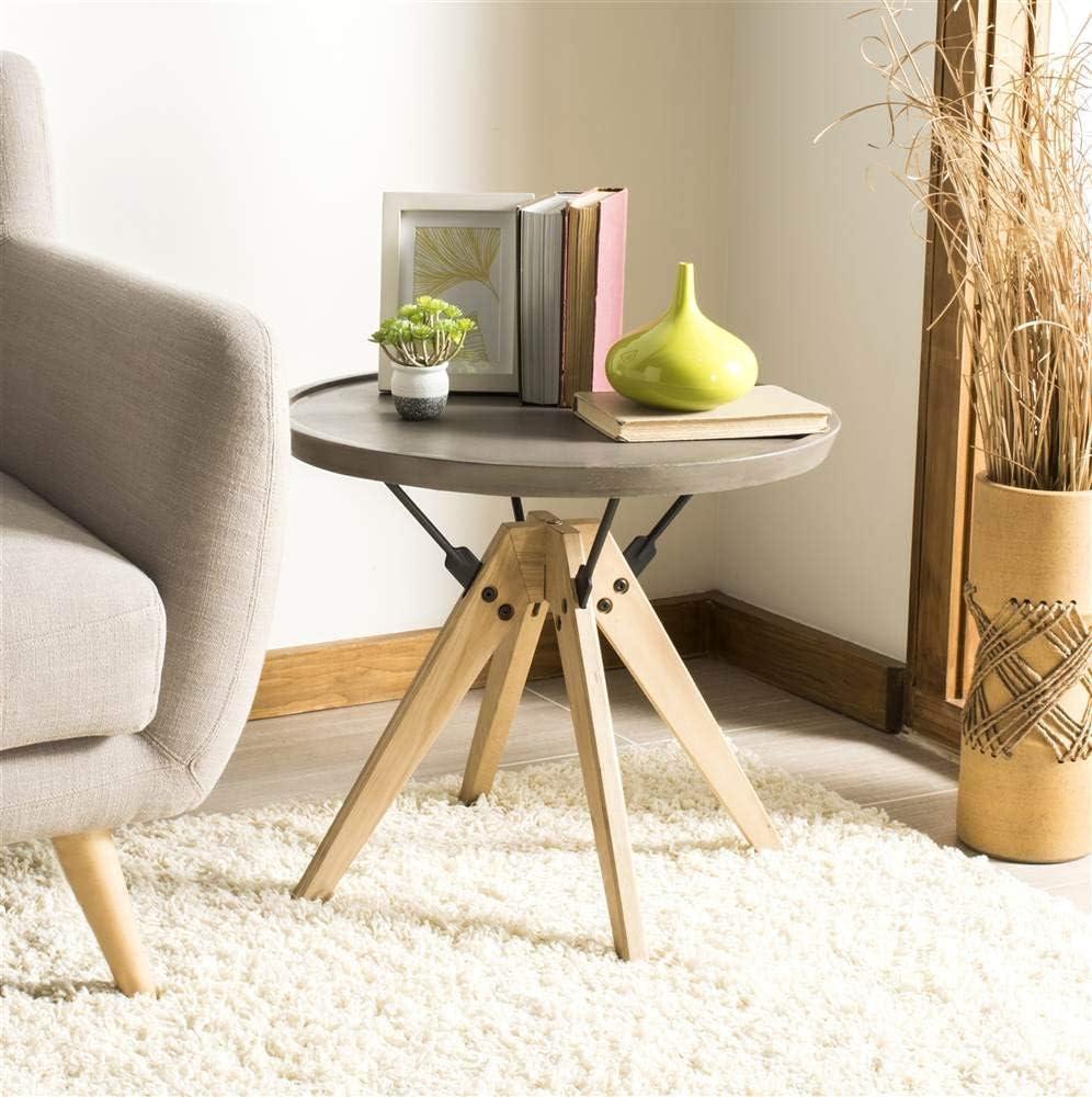 Farmond Concrete Side Table - Dark Grey - Safavieh