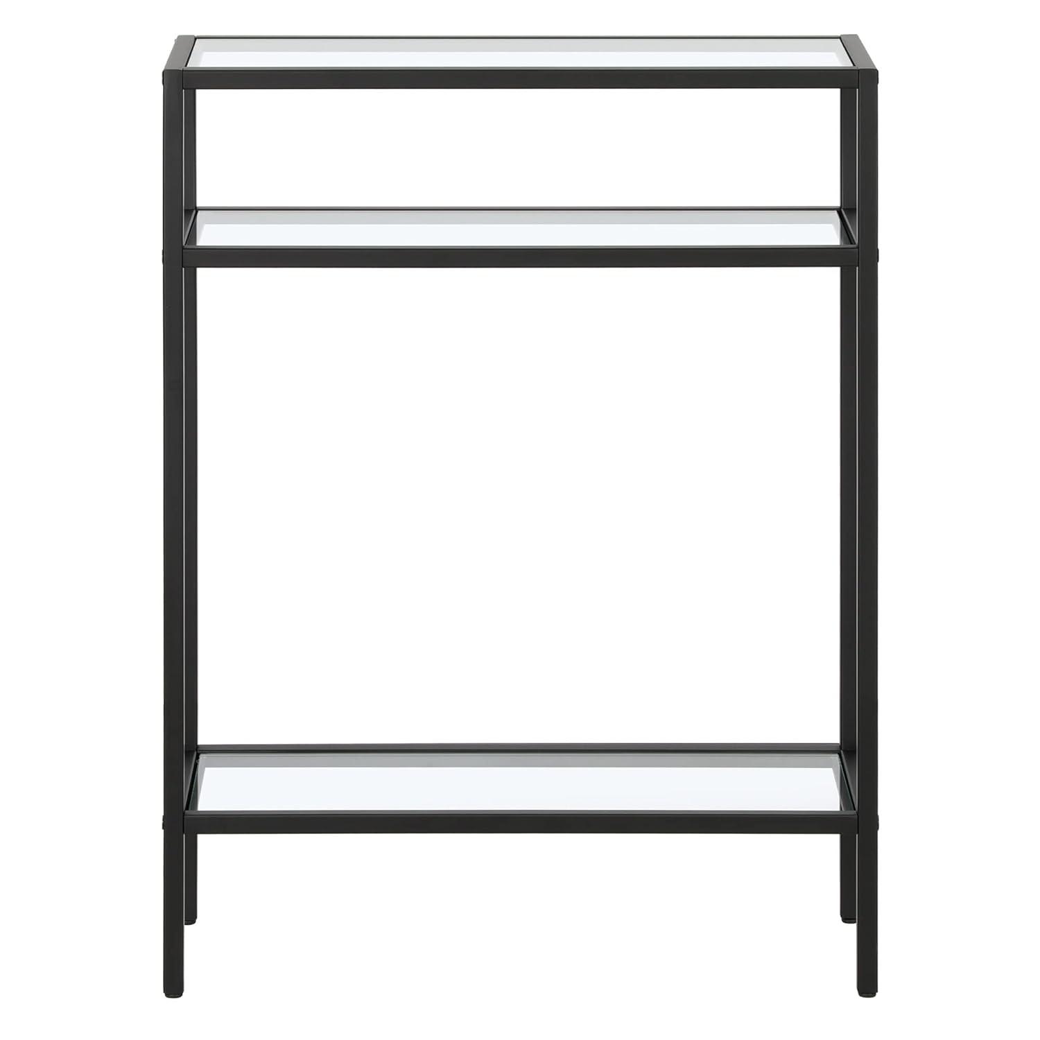 Evelyn&Zoe Siviline 22" Wide Rectangular Console Table, Brass