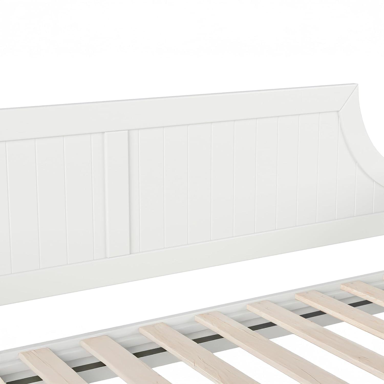 AFI Cambridge Twin Wood Daybed with Twin Size Trundle in White