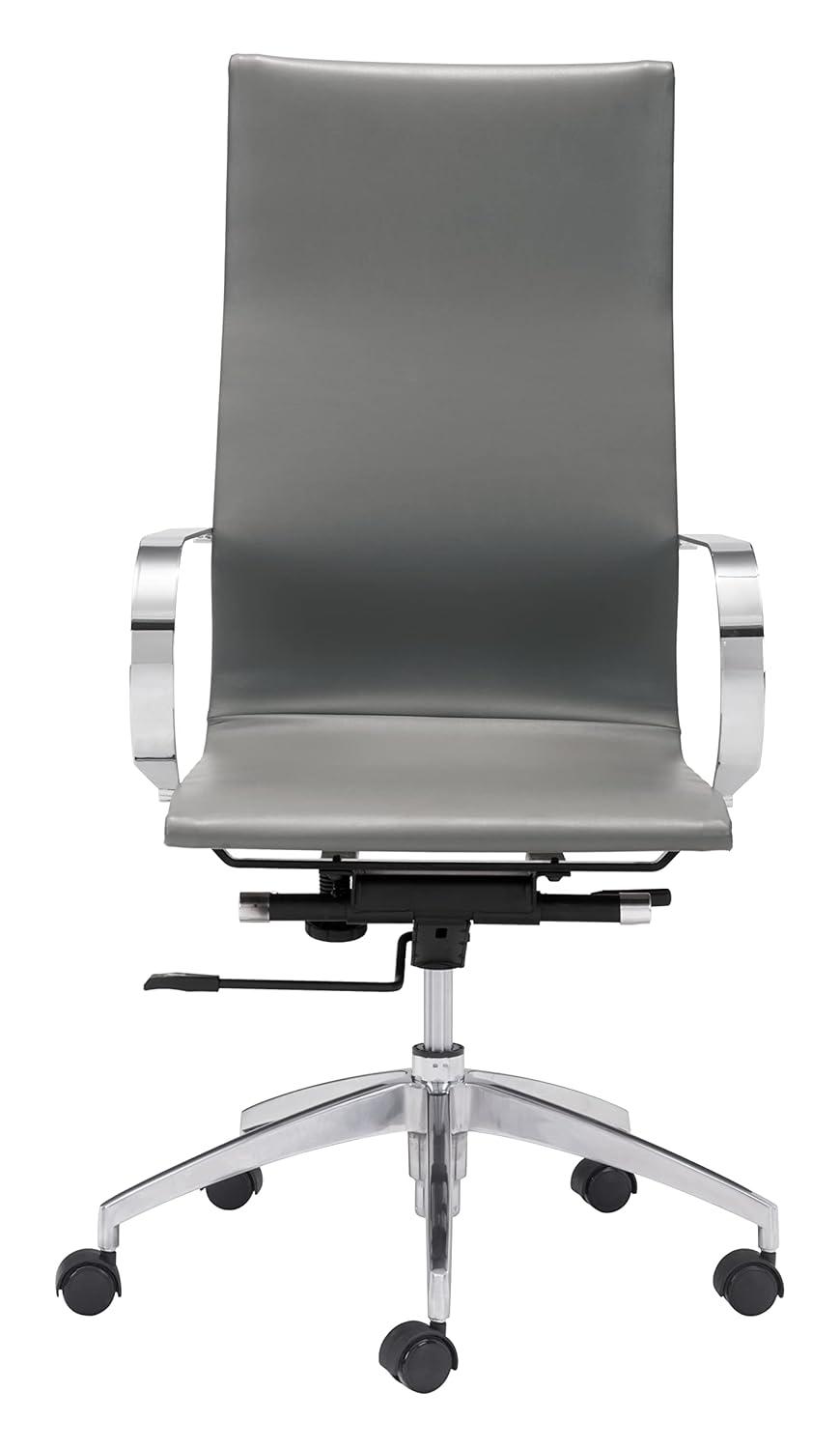 Zuo Modern Glider High Back Office Chair Gray