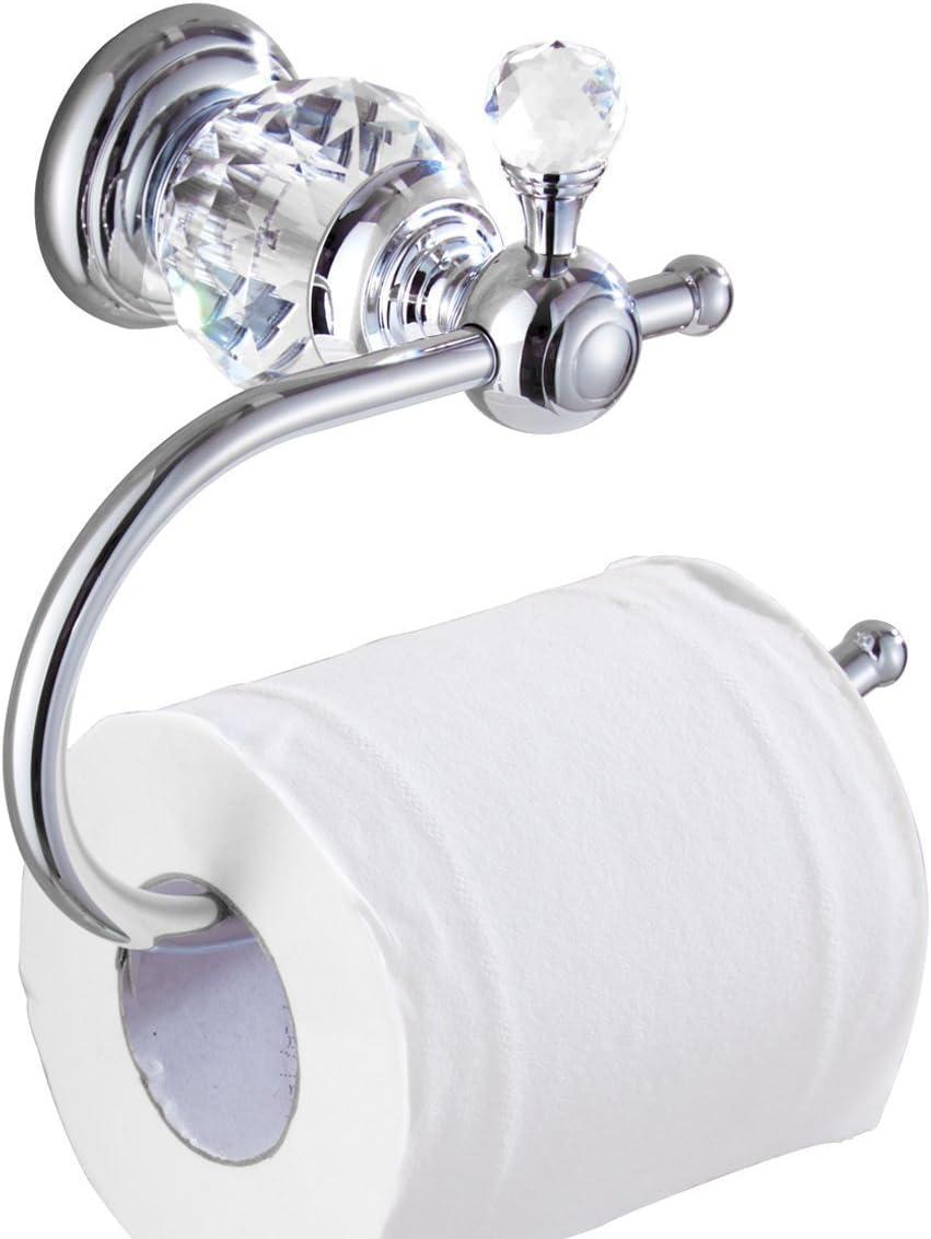 Crystal Series Polished Chrome Brass Toilet Paper Holder