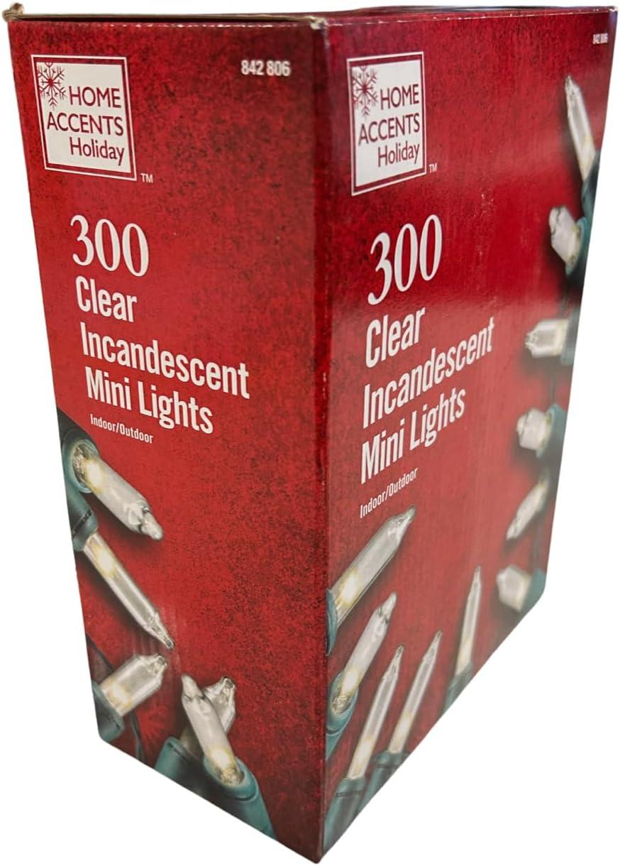 Home Accents Holiday 300 Mini Clear Incandescent Lights