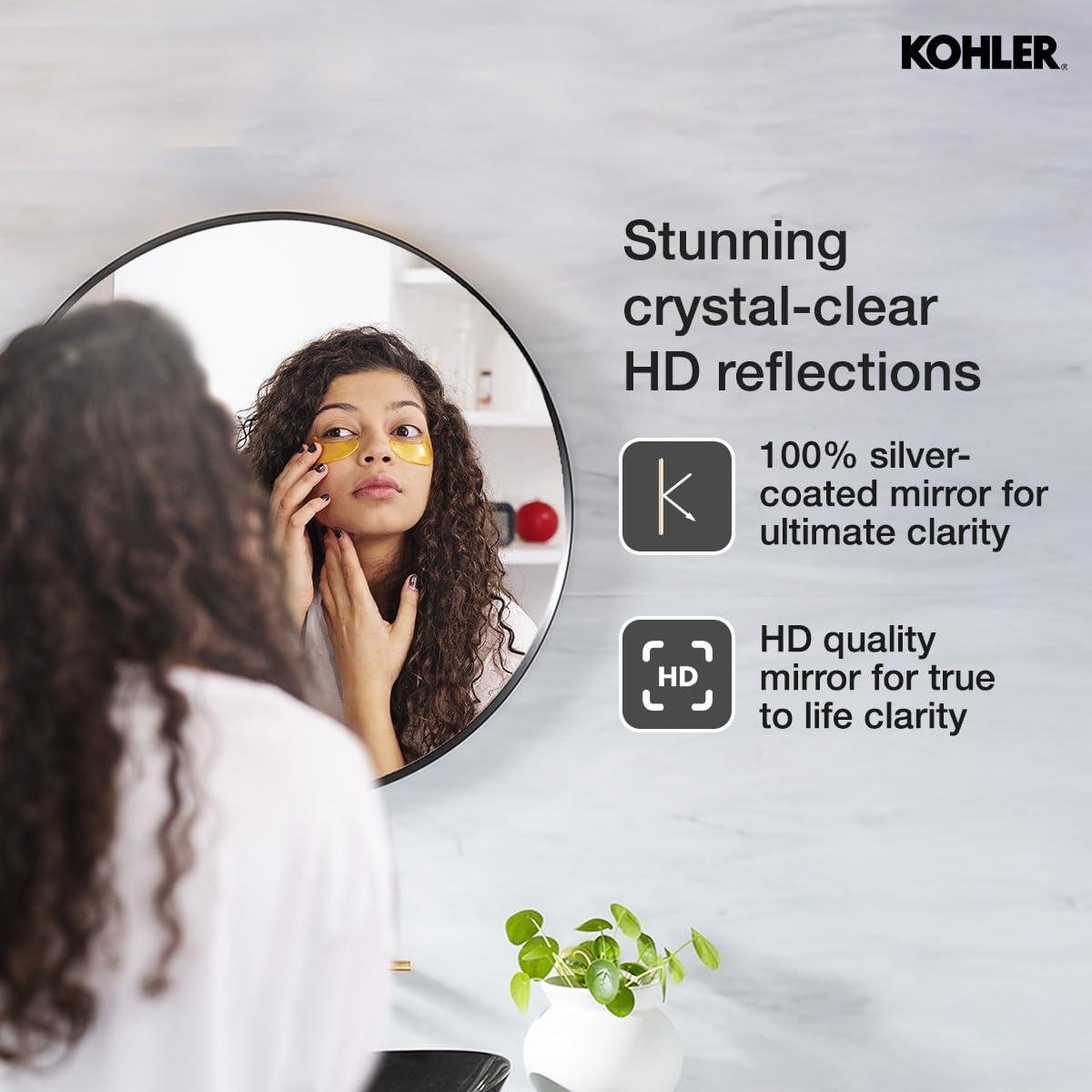 Essential Round Wall Mirror, Bathroom/Vanity Mirror with Frame