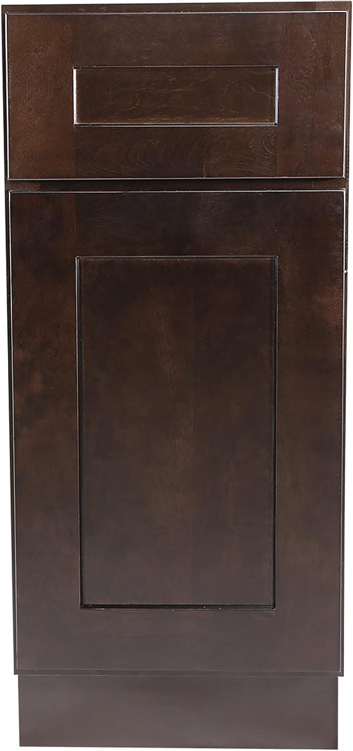 Design House Brookings Unassembled (Ready-to-Assemble) Shaker Base Kitchen Cabinet B12 34.5" H, Espresso