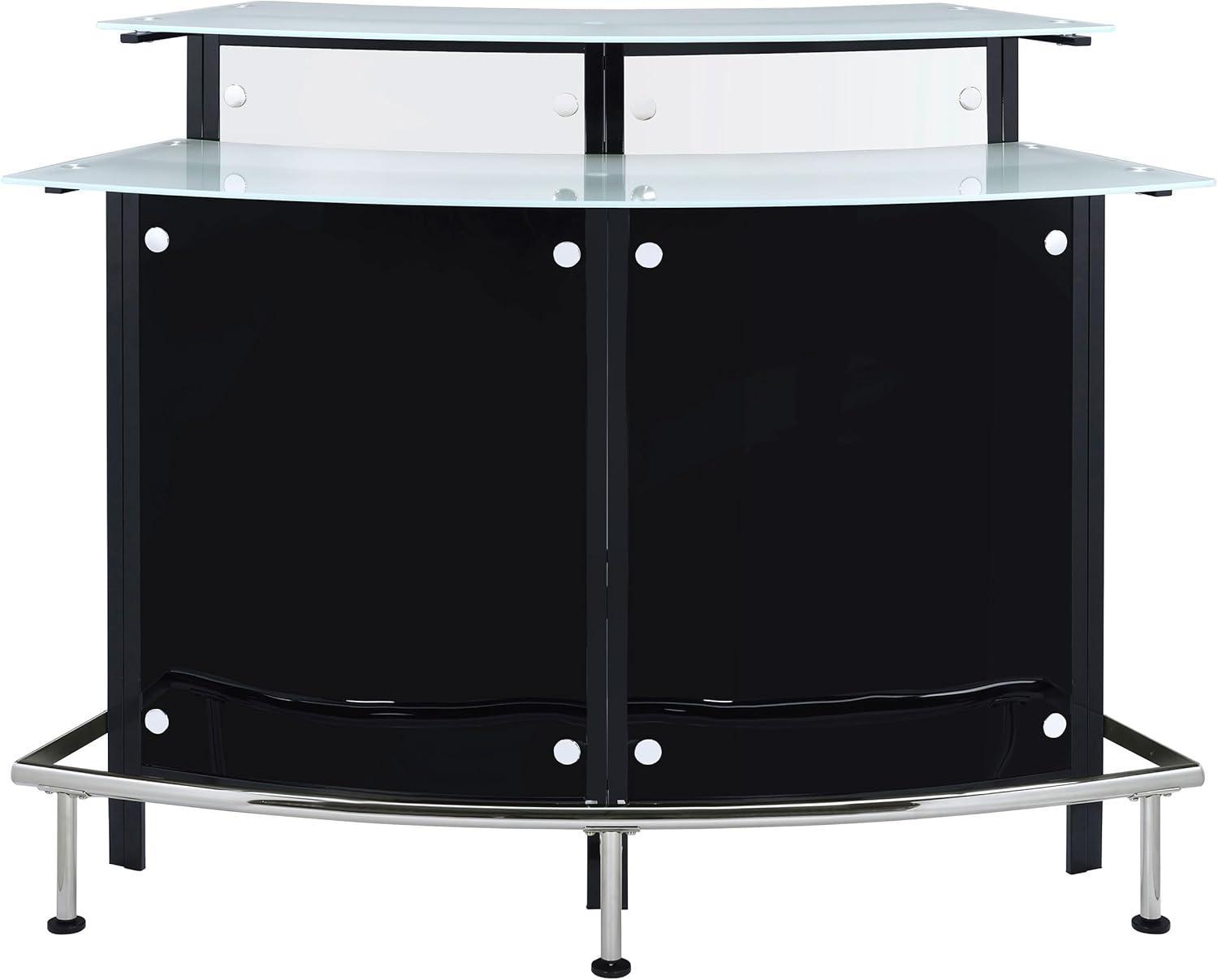 Coaster Company Contemporary Bar Table, Chrome/Black