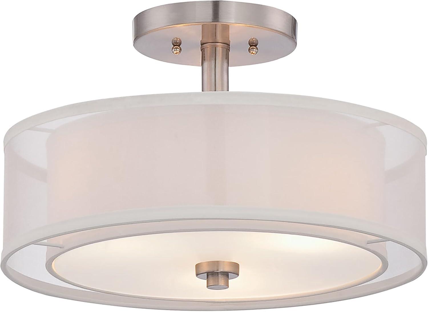 Minka Lavery - Parsons Studio - 3 Light Semi-Flush Mount in Transitional Style -