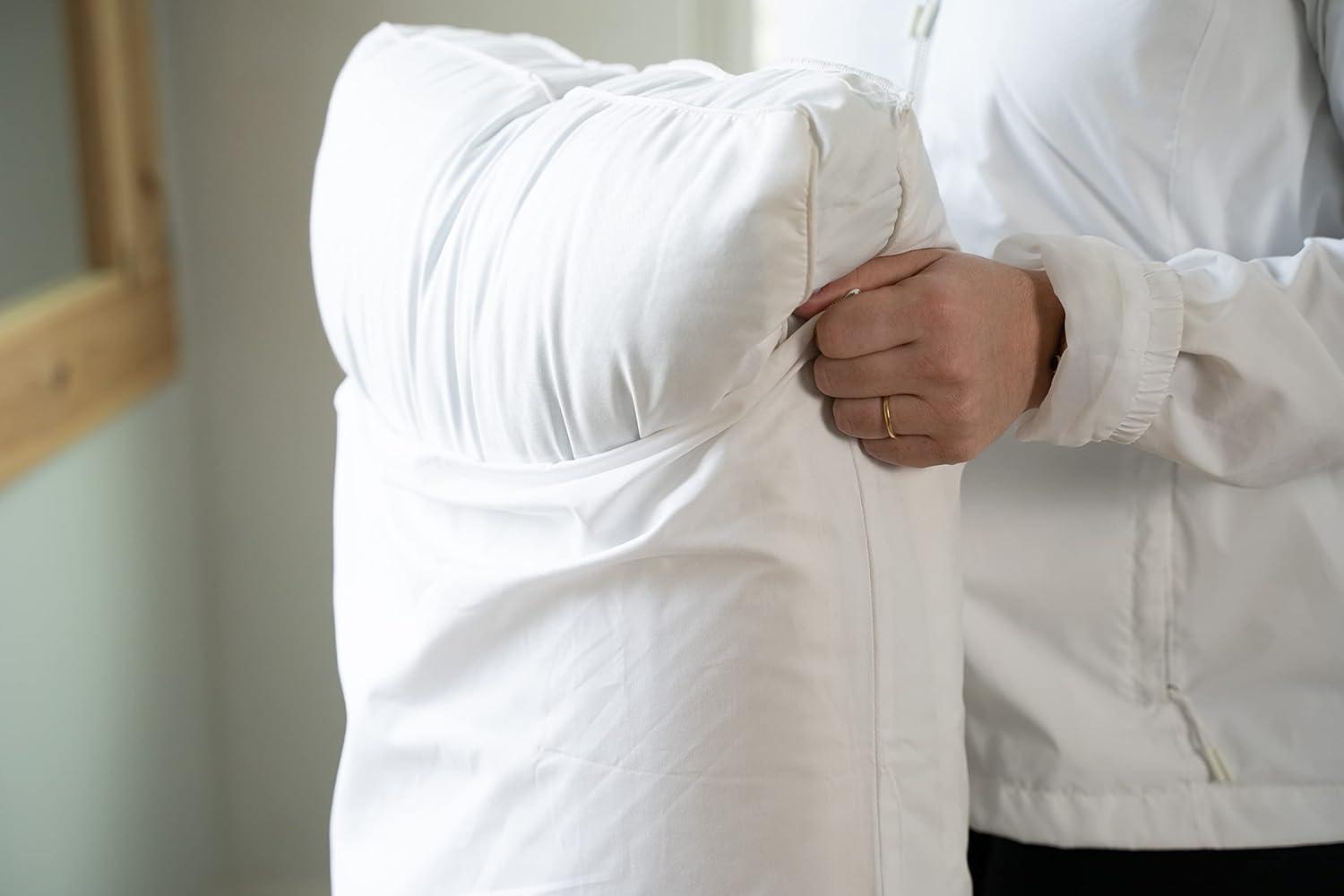 AllerEase 100% Cotton Allergy Protection Pillow Protectors - Hypoallergenic, Zippered, Allergist Recommended, Prevent Collection of Dust Mites and Other Allergens, Standard Sized, 20? x 26? (Set of 4)