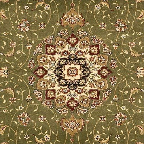 SAFAVIEH Lyndhurst Gabriella Traditional Bordered Area Rug, Sage/Ivory, 10' x 10' Square